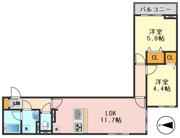 セレスティア柴又Ⅱの間取り