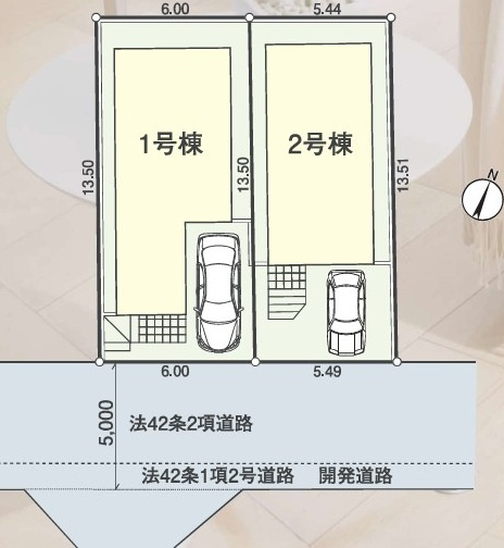 西東京市ひばりが丘北4丁目　新築一戸建　西武池袋線　ひばりヶ丘の区画図