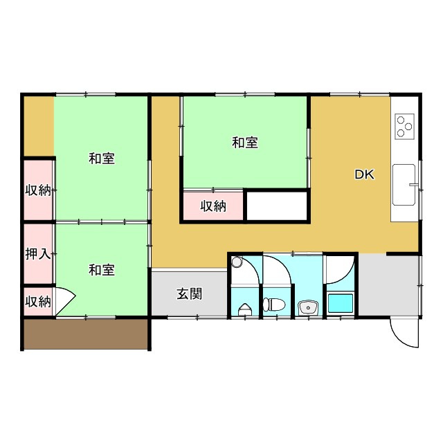 鳥取市用瀬町用瀬中古戸建の間取り