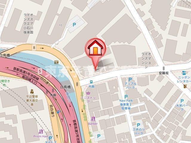 デュオフラッツ飯田橋EASTの地図