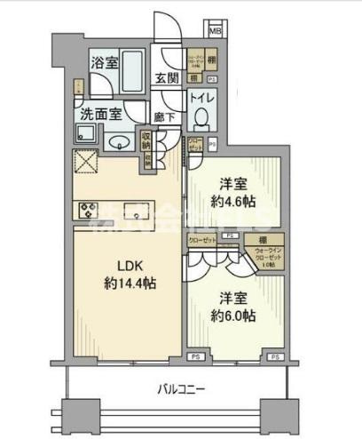 中央区新川１丁目の賃貸マンションの間取り