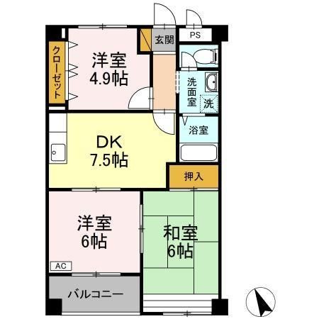 コモード　Aの間取り