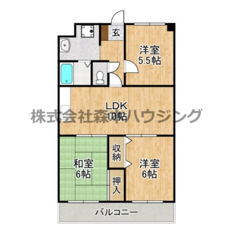 【間取り】 | 　アクティ寝屋川