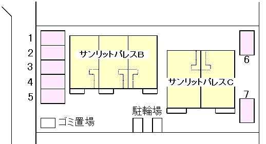 サンリットパレスＢの区画図