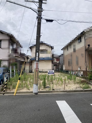 枚方市渚栄町 売土地の前面道路含む現地写真|現地全体写真