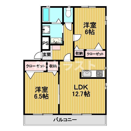 【間取り】 | ルネスKM・Ⅲ