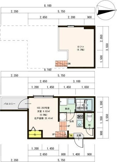 La luce桜本町の間取り
