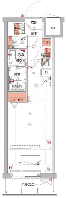 ハーモニーレジデンスパレスフロントの間取り