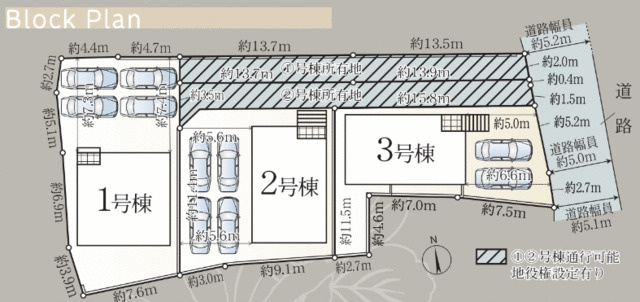 裾野市稲荷の新築一戸建の区画図|区画図 １号棟