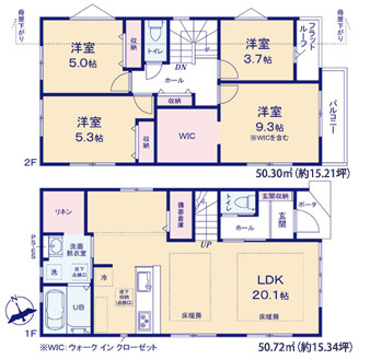 福岡市南区屋形原3期　２号棟の間取り