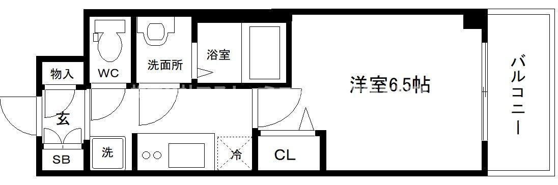 プレサンス谷町九丁目ディセオの間取り