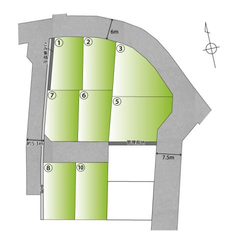 ライフフィールド紀ノ川駅北の区画図
