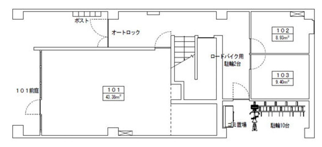 岡山ビルの間取り