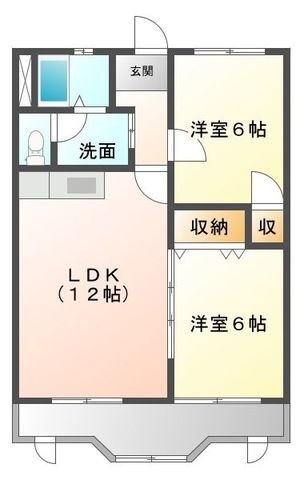 コーポラスコスモスの間取り