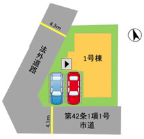 東区香椎駅東1丁目2期　1号棟の区画図