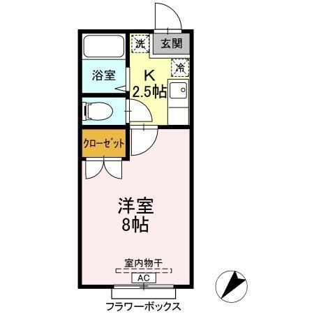 ホワイトコート前九年　Ａの間取り