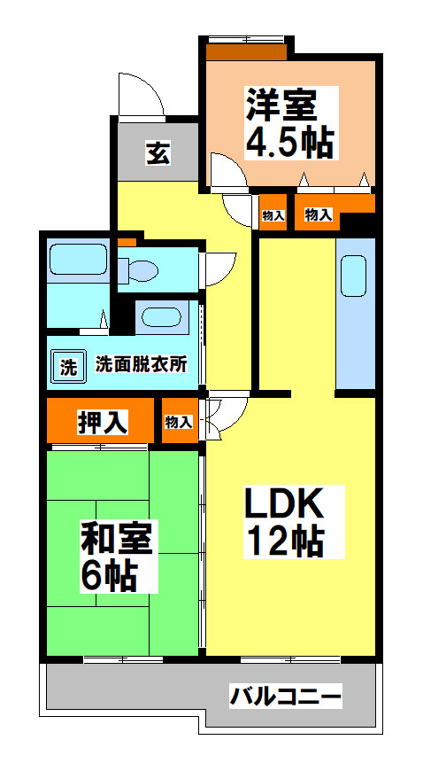 小金井市梶野町３丁目の賃貸マンションの間取り