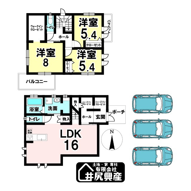 岩出市桜台　中古戸建の間取り