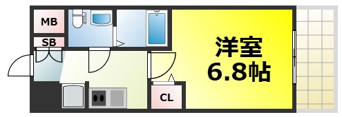 【間取り】 | エグゼ大阪DOME CITYシエル 仲介手数料無料