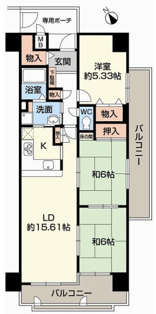 サンヴェール舞子弐番館の間取り