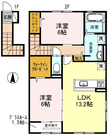 ロイヤルタウン篠山口Ｃの間取り