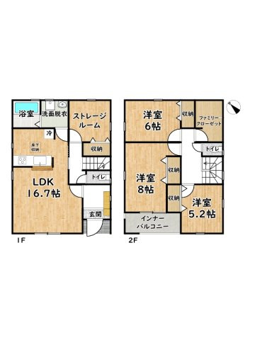 姫路市仁豊野8期/新築戸建の間取り