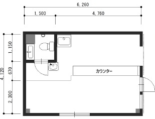 大阪市平野区平野西５丁目の店舗事務所の間取り