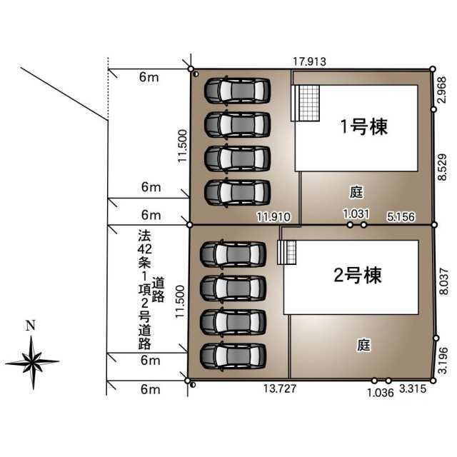 熊本市南区富合町大町第5の区画図