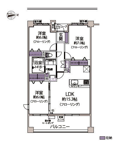 フィスナレジデンスセンター南の間取り