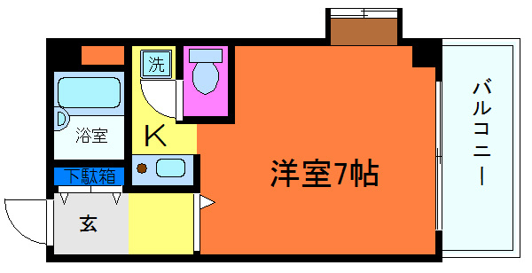 神戸市灘区友田町４丁目の賃貸マンションの間取り