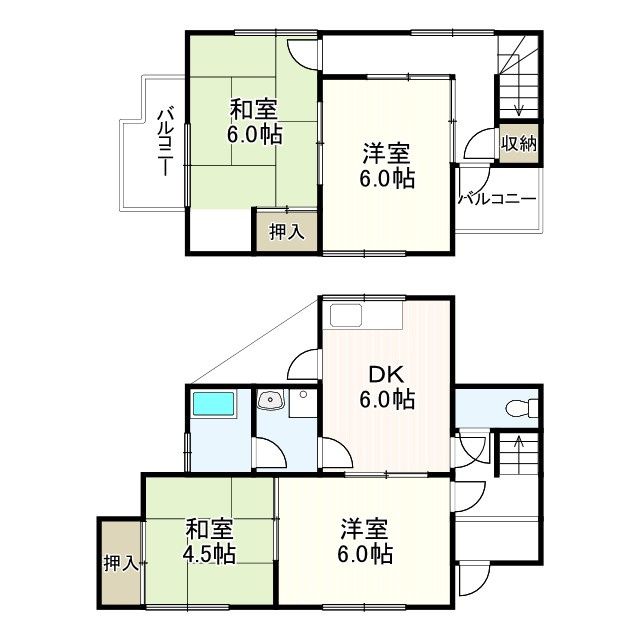 喜多町戸建の間取り