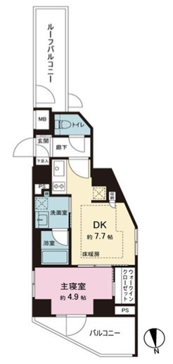 サンウッドフラッツ新宿四谷三丁目の間取り|サンウッドフラッツ新宿四谷三丁目