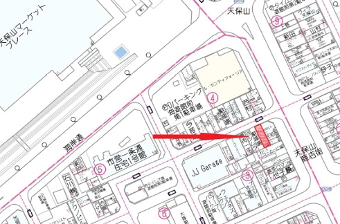 築港４丁目店舗の地図