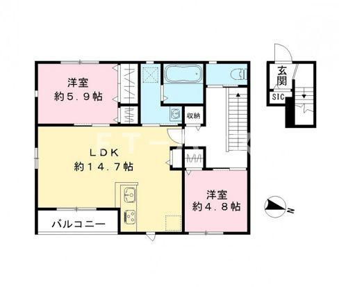 ポプリ中山の間取り