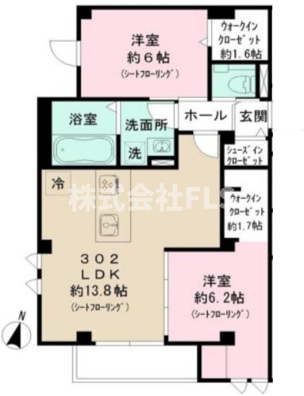 港区南麻布１丁目の賃貸マンションの間取り