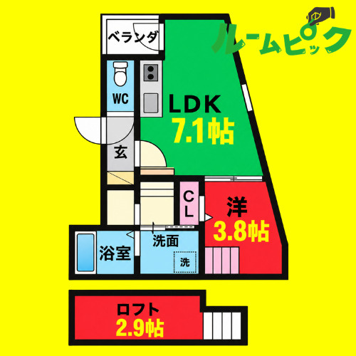 Le Grand六番町　名古屋市賃貸　仲介手数料無料の間取り