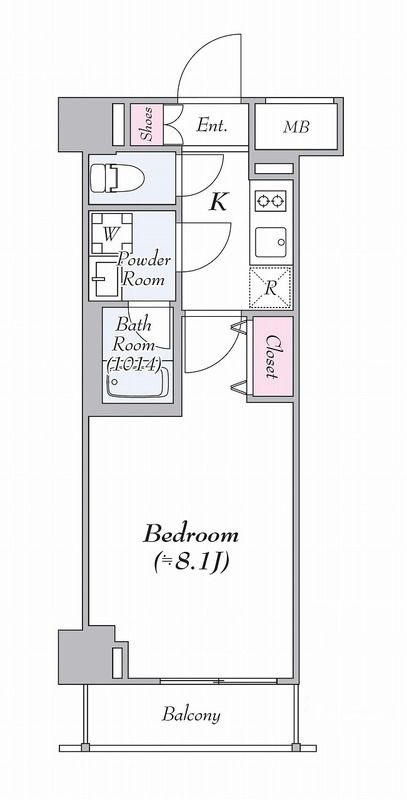 エグザ東京イーストヴェローナの間取り|間取りです。