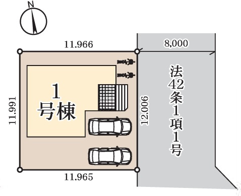 千葉市花見川区畑町の区画図