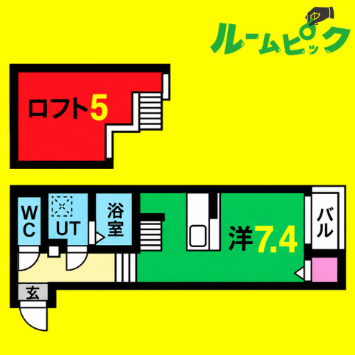 ブライト鶴舞　名古屋市賃貸　仲介手数料無料の間取り