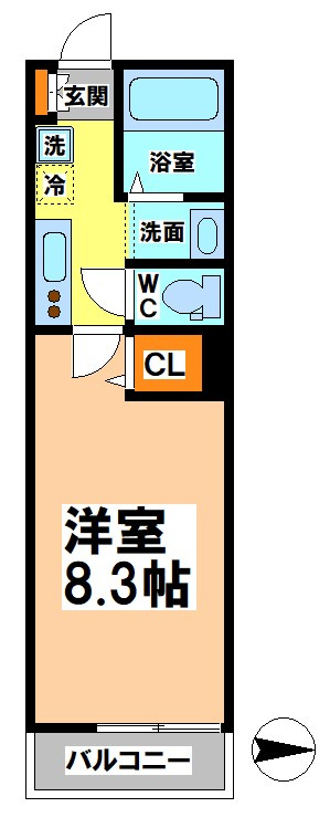 小金井市貫井北町３丁目のアパートの間取り