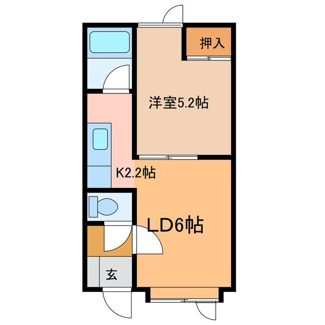 エスレイア西6条の間取り