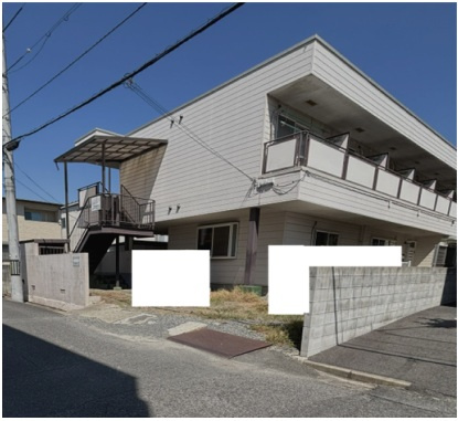 岡山市北区舟橋町のアパートの外観|きれいな外観です