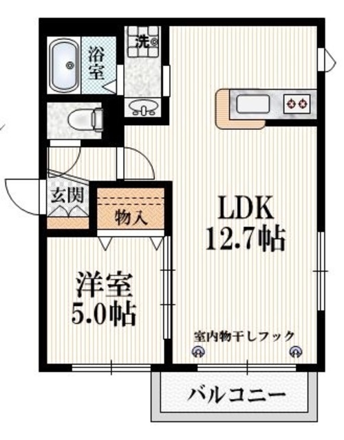 Ｍｏｎ　Ｓｔｙｌｅの間取り|カウンターキッチン2面採光