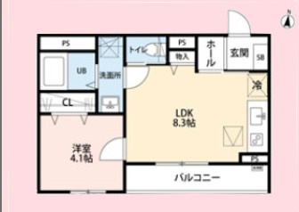 リーブルファイン中央区本町西の間取り