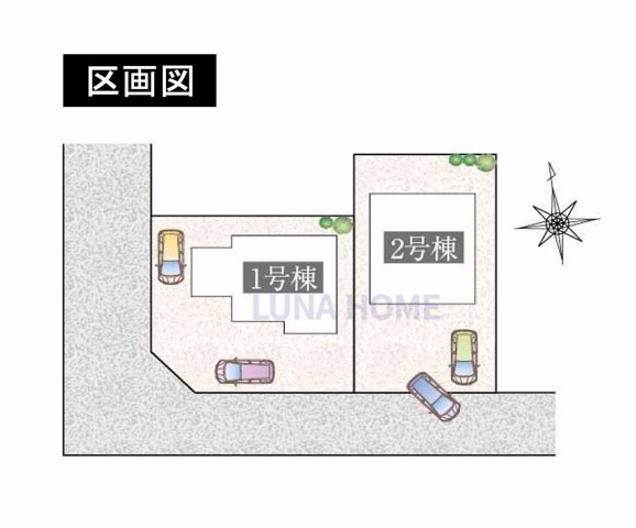 牛久市南7丁目　新築戸建　1号棟の区画図