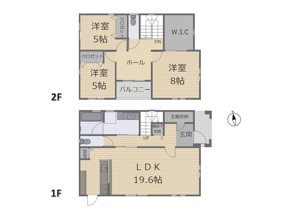 栃木市平井町　中古戸建の間取り