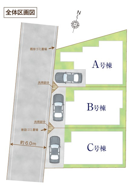練馬区石神井台7丁目　新築一戸建　西武新宿線　武蔵関の区画図