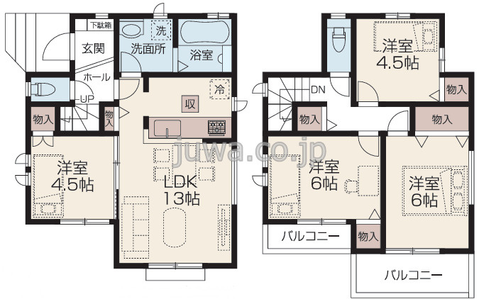 【新築分譲住宅】川越市上野田町3期の間取り