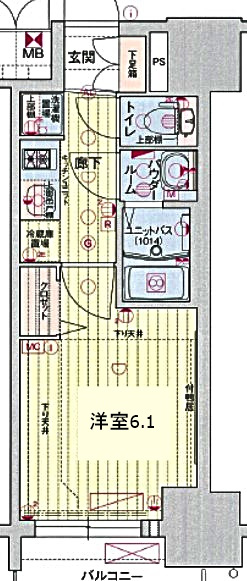 プレサンスＳＡＫＡＥフロントの間取り
