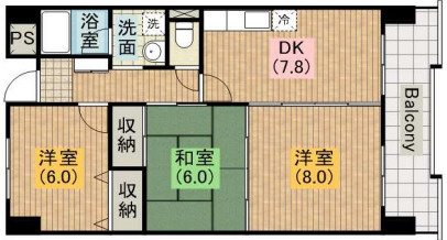 Saint Glay Abiko(旧ボナール辻川)の間取り